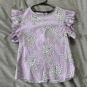 Nooworks ruffle top in micotti snake print